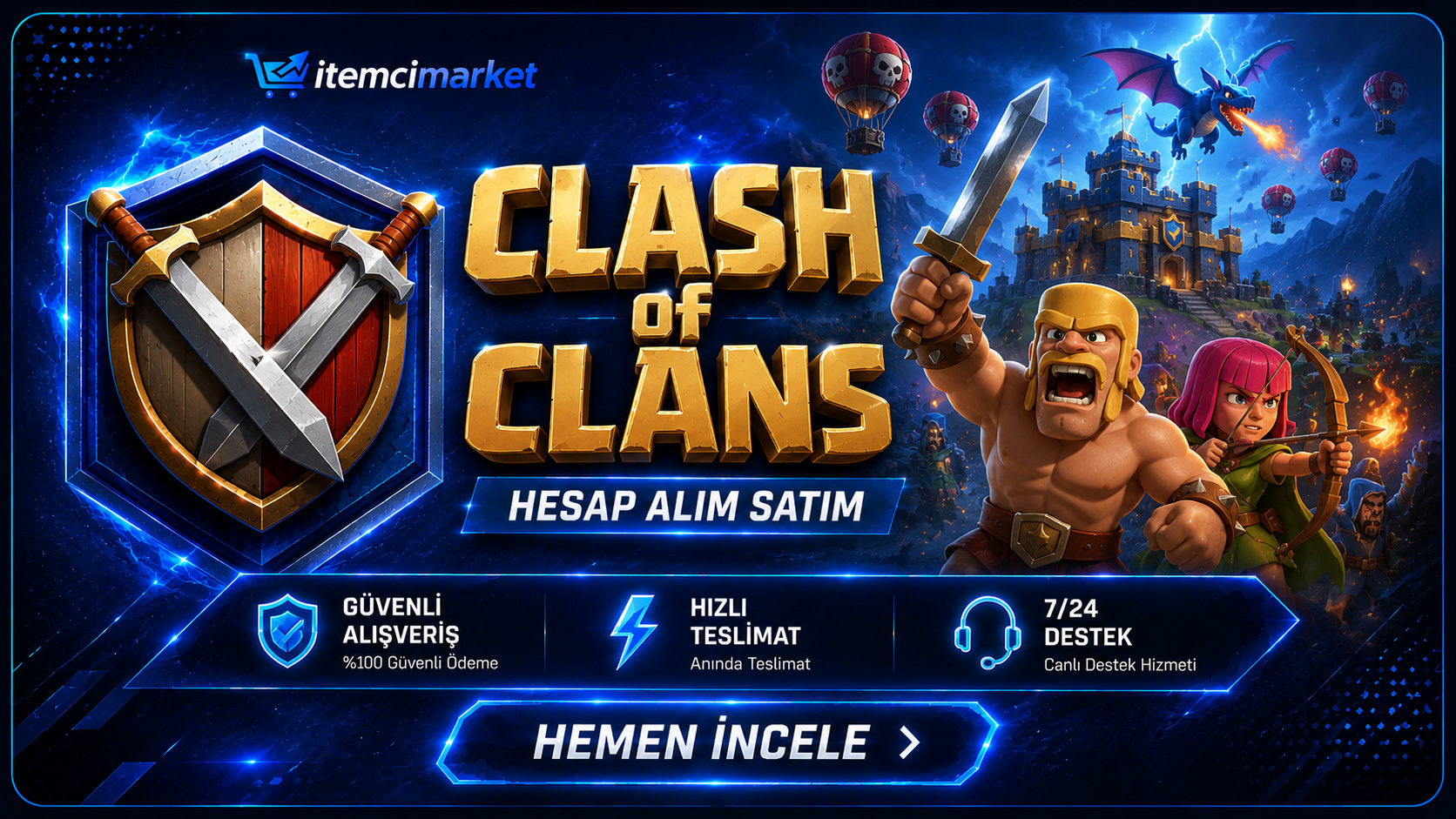 🛡️ Clash of Clans Hesap Alım Satım
